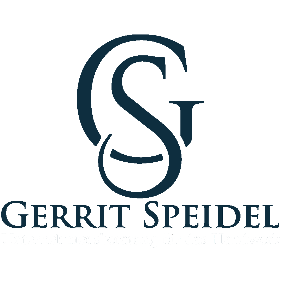 Logo der Gerrit Speidel Unternehmensberatung in weiß