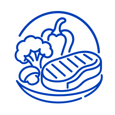 Ernährung Icon, das gesunde Ernährung darstellt
