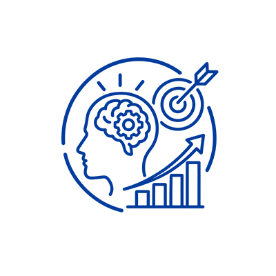 Mindset Icon, das ein erfolgsorientiertes Mindset darstellt