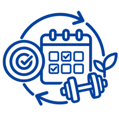 Routine Icon, das das Etablieren von Gewohnheiten darstellt